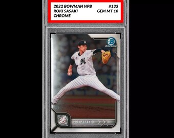 2022 Bowman Chrome Npb Roki Sasaki Dodgers Rookie 1St Bowman Gm 10 Graded Qty