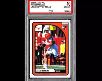 Graded 10 Arch Manning Nil Rc Rookie Karte 2024 Panini Universität Texas