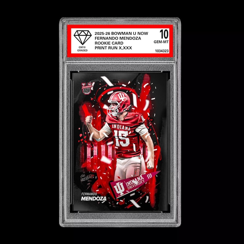 Graded 10 Fernando Mendoza Fm 2025-26 Bowman U Now Rc Rookie Karte Csfm-A Bild 1