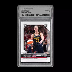 Graded 10 Caitlin Clark 198 Rookie Rc Card 2024 Panini Instant Indiana Fever