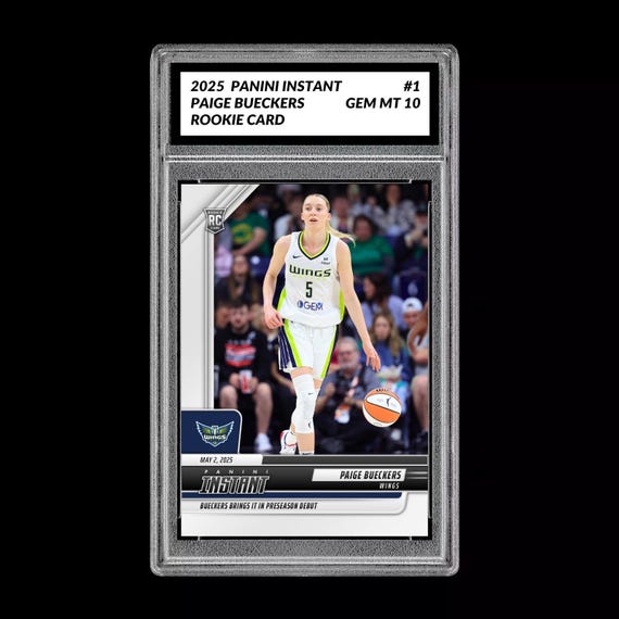 Graded 10 Paige Bueckers 1 2025-26 Panini Instant RC Rookie Card