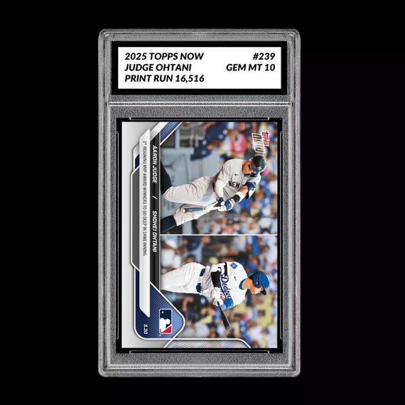 Graded 10 Aaron Judge Shohei Ohtani 2025 Topps Now 239 Baseball