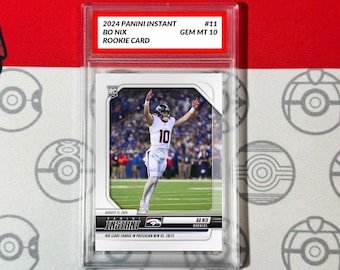 Tarjeta de novato de Bo Nix 11 RC, grado 10, 2024, Panini Instant Denver Broncos