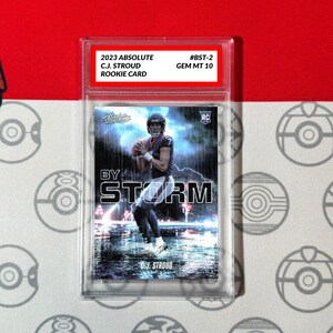 Graded 10 CJ Stroud Rookie Card RC By Storm 2023 Panini Absolute Football BST-2