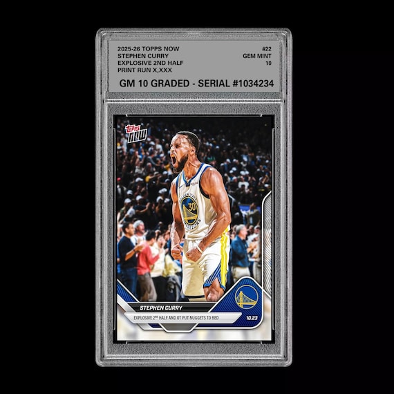 Graded 10 Stephen Curry Card 2025-26 TOPPS NOW 22 Basketball - Etsy
