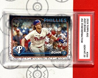 Graded 10 2024 Topps Alec Bohm All-star Game Chrome Phillies - Etsy