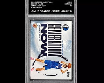 Graded 10 Cooper Flagg Gn-1 Rookie Rc 2025-26 Topps Basketball -