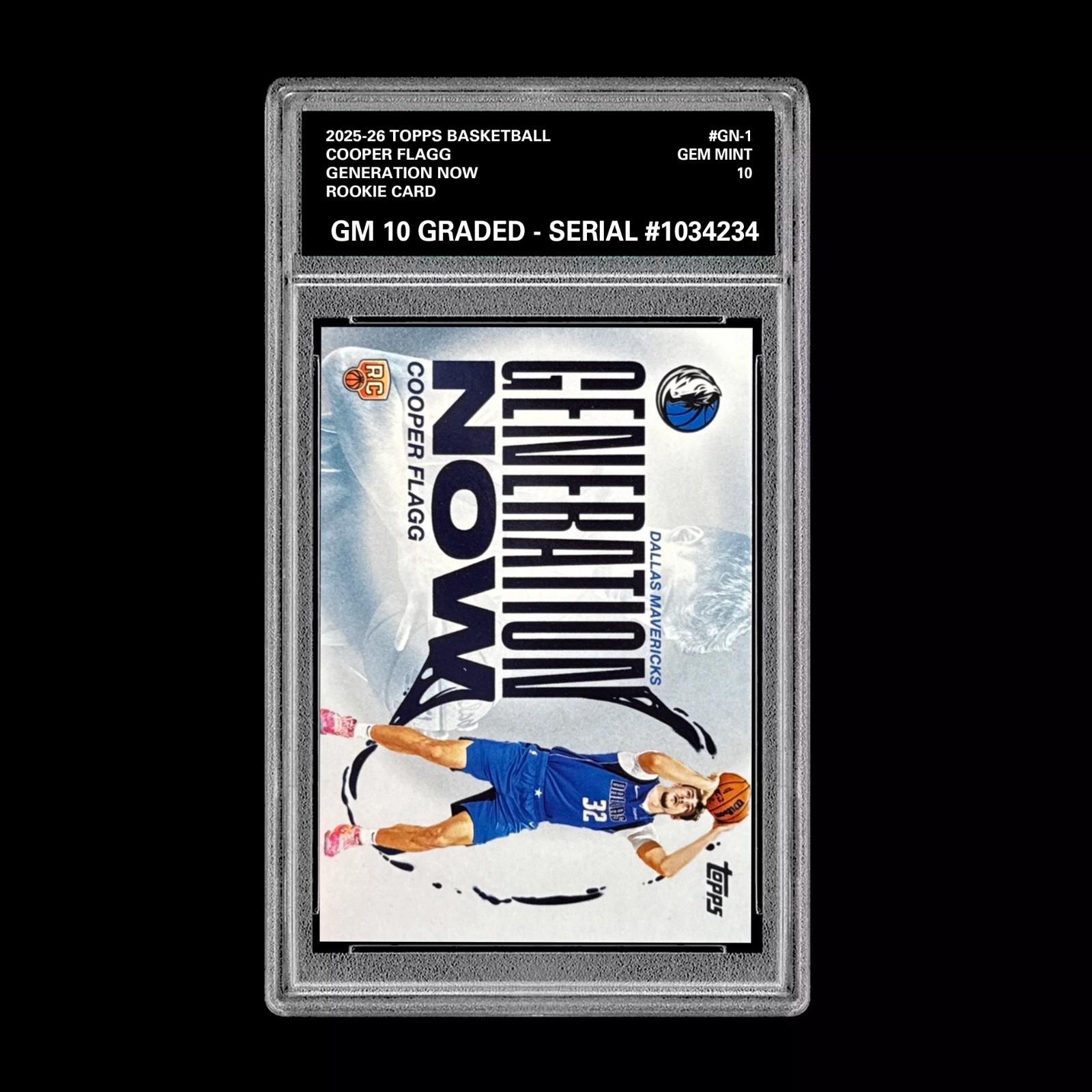 Graded 10 Cooper Flagg Gn-1 Rookie Rc 2025-26 Topps Basketball