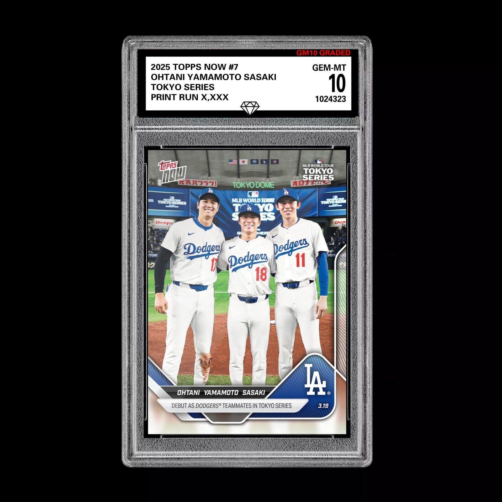 Graded 10 Shohei Ohtani Roki Sasaki Yamamoto RC 2025 Topps