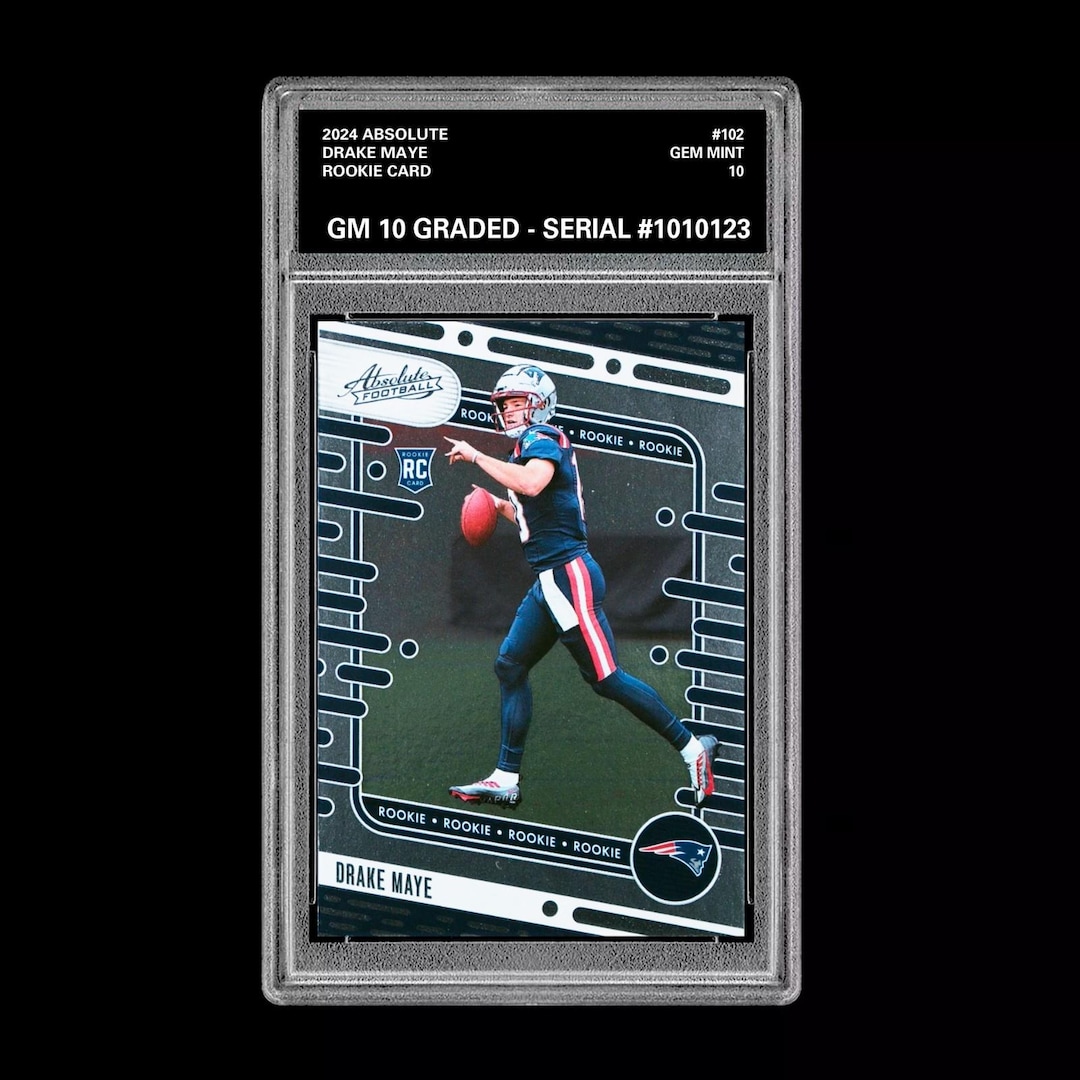 Graded 10 Drake Maye 2024 Panini Absolute - Rookies 103 Silver (RC