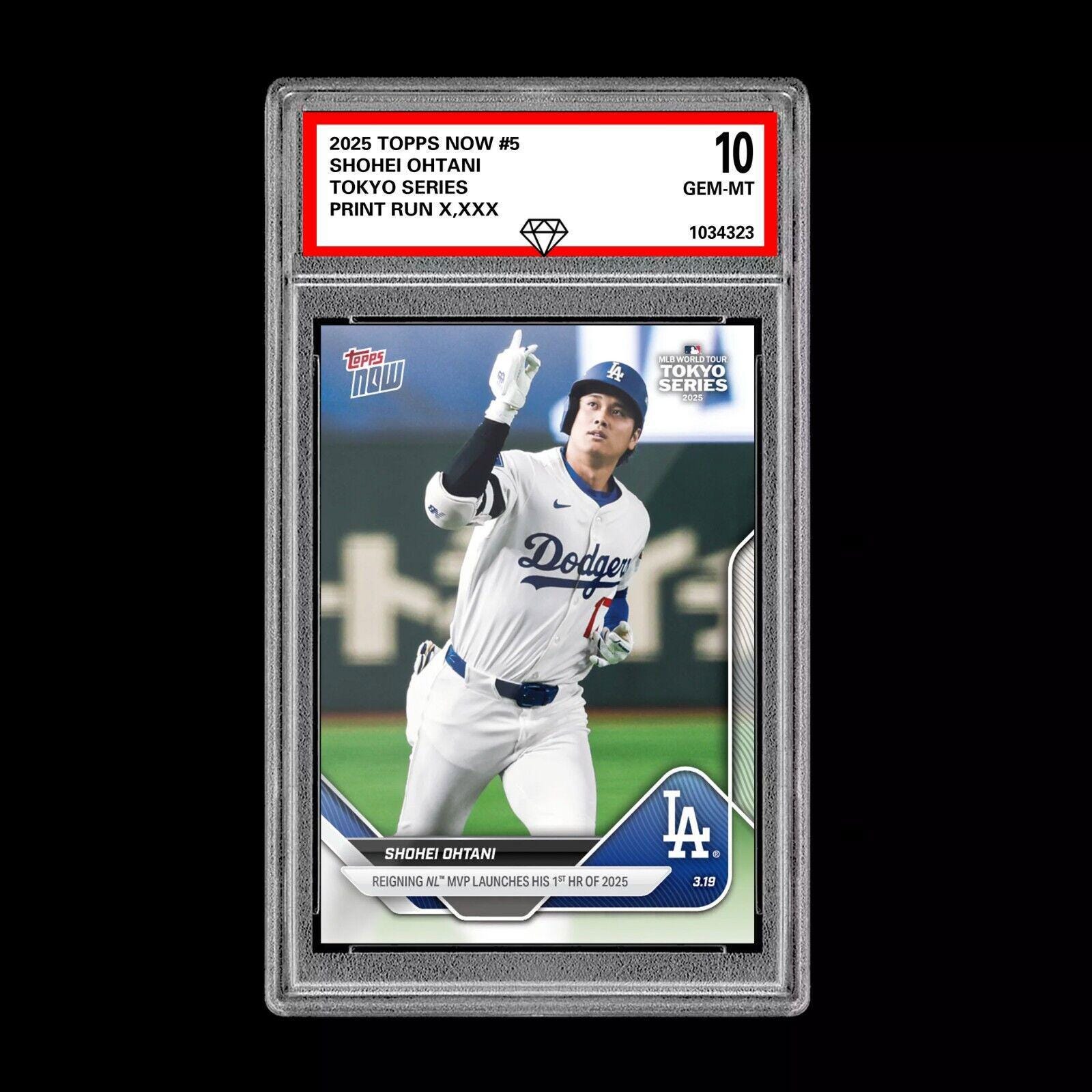 Graded 10 Shohei Ohtani 1st HR Tokyo Series Japan 2025 Topps NOW