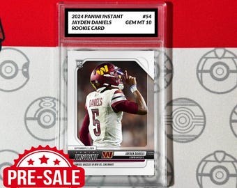 Graded 10 Jayden Daniels 54 RC Rookie Card 2024 Panini Instant