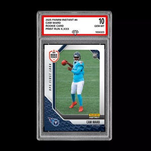 Graded 10 Cam Ward 4 Rc Rookie 2025 Panini Instant Nfl Rps Titans