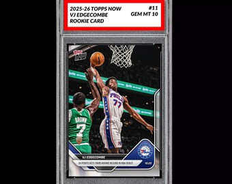 Graded 10 Vj Edgecombe Rc Rookie Card 2025-26 Topps Now 19 