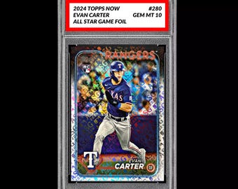 Graded 10 Evan Carter 2024 Topps 280 RC Rookie Card All Star Game