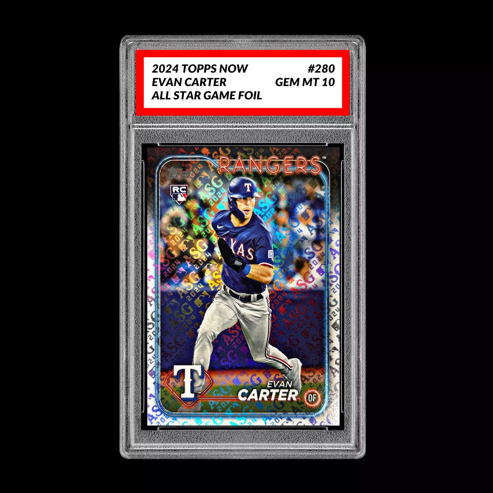 Graded 10 Evan Carter 2024 Topps 280 RC Rookie Card All Star Game