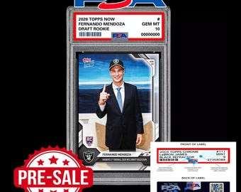 PSA 10 Fernando Mendoza RC Rookie 2026 Topps Now Raiders - Presale