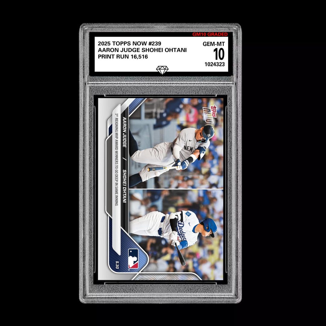 Graded 10 Aaron Judge Shohei Ohtani 2025 Topps Now 239 Baseball