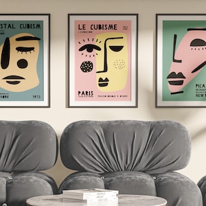 Set of 3 Picasso Prints, Picasso Drawings, Picasso Printable Poster Set, Printable Wall Art, Exhibition Poster, Gallery Wall Set