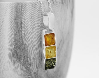 Baltic Lemon Amber Rectangle Necklace Baltic Lemon Amber Rectangle Necklace
