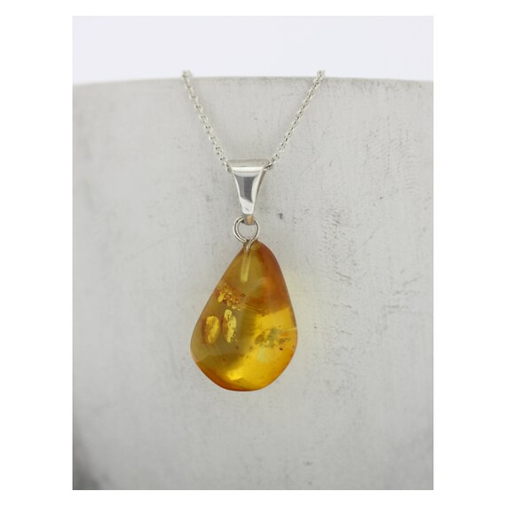 Baltic Lemon Amber Rectangle Necklace Baltic Lemon Amber Rectangle Necklace
