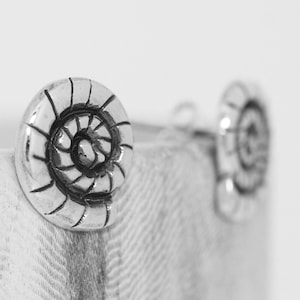 Sterling Silver Ammonite Studs/ Sterling Silver Stud Earrings / Ammonites Fossil Studs / Fossilised Earrings / Swirl Earring / Nature