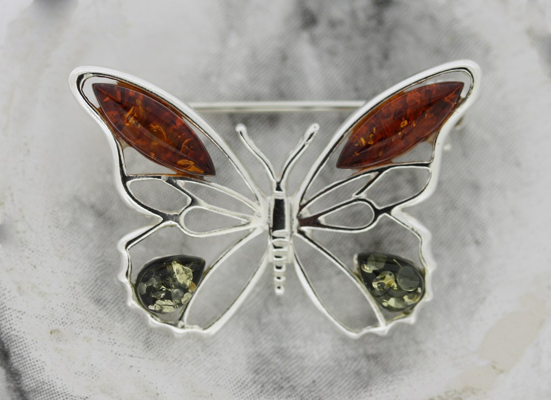 Broche Argent Ambre Ovale Ref. 54771
