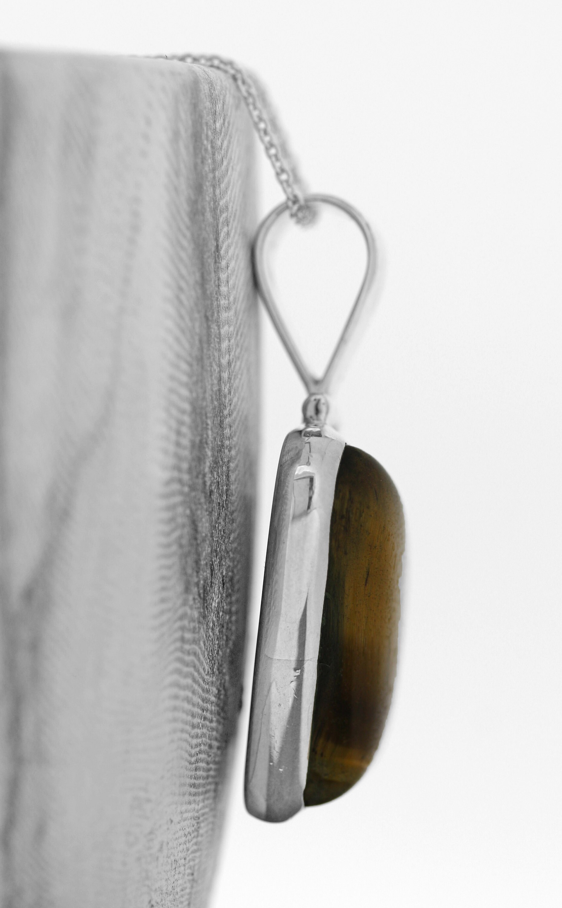 Collana in argento sterling 925 con pietre preziose occhio di
