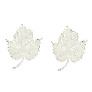 Bramble leaf earrings / Leaf Studs / Nature / Blackberry leaf / Silver earrings / Silver leaf studs / Little studs / 3 Pointed Leaf image 8