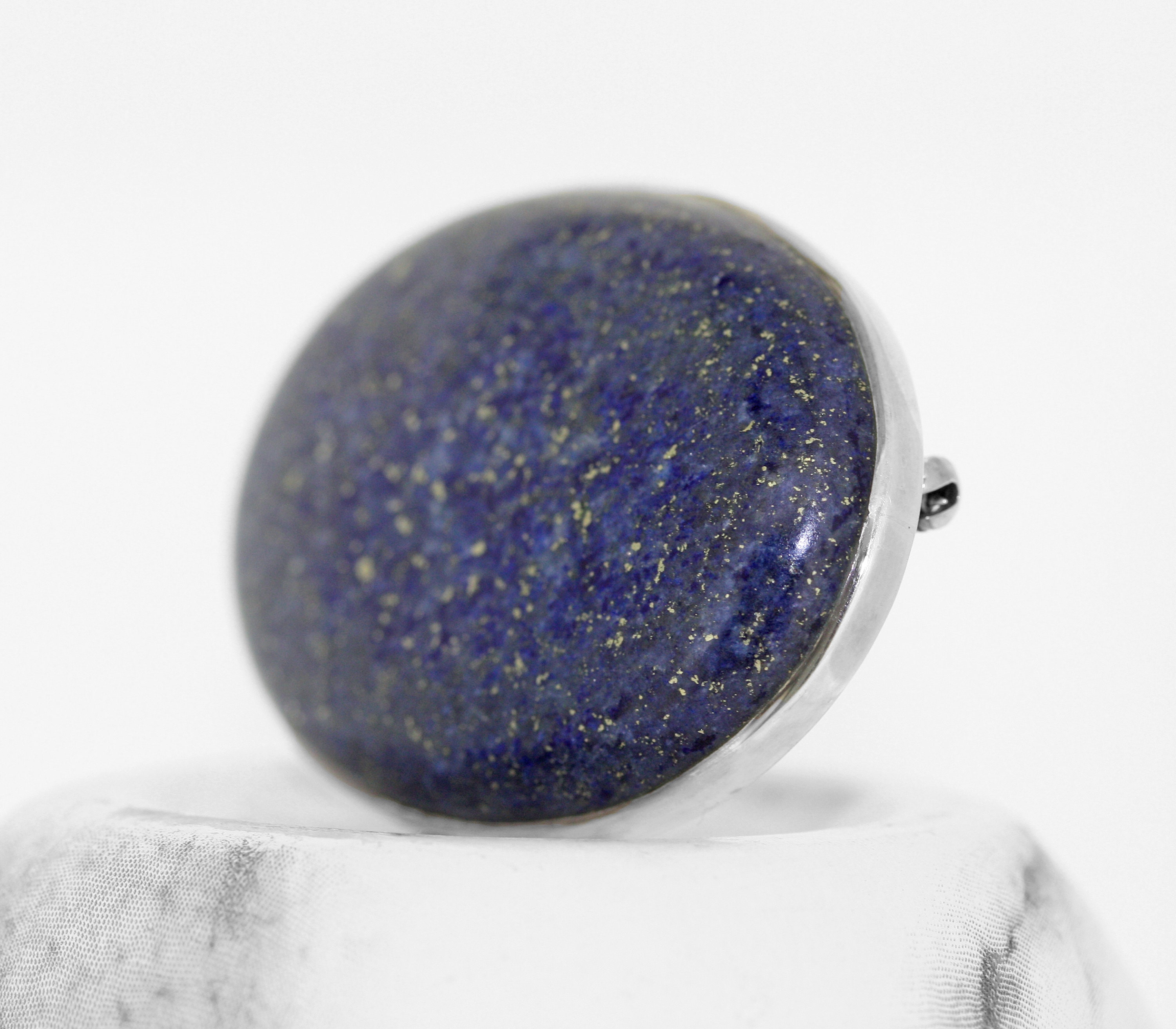 Lapis Brooch Lapis Lazuli Brooch With Pin Catch Sterling