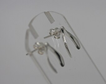 Orecchini A Forcella In Argento 925, Osso 10x6 Mm, Gioielli In Acciaio Inossidabile, Regalo In Scatola