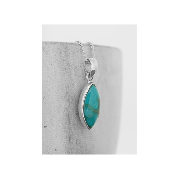 Small turquoise store pendant necklace