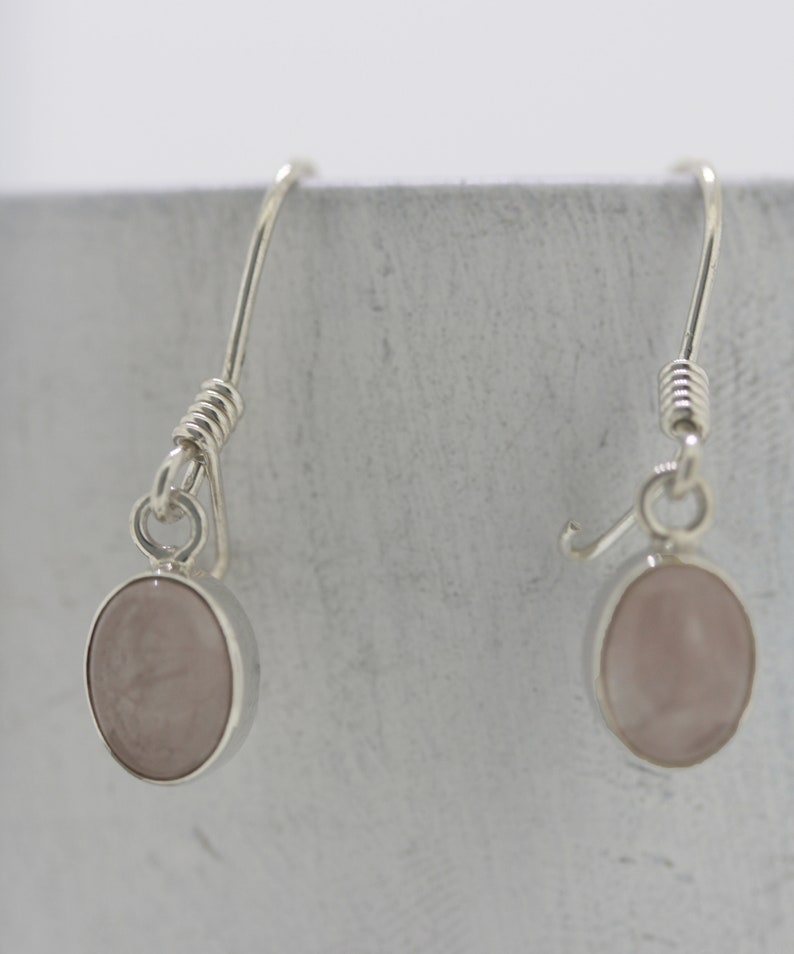•EQUA-ORBIT• rose quartz + cherry blossom agate silver earrings