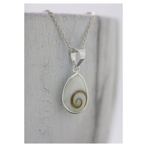 Teardrop Shell Necklace / Shiva Shell Necklace / Shiva Eye Necklace / Shivas Eye / Shell Pendant / Shiva Shell Pendant / Shiva Eye Pendant