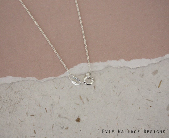 Sterling Silver Ribbon Pendant / Sterling Silver Twisted