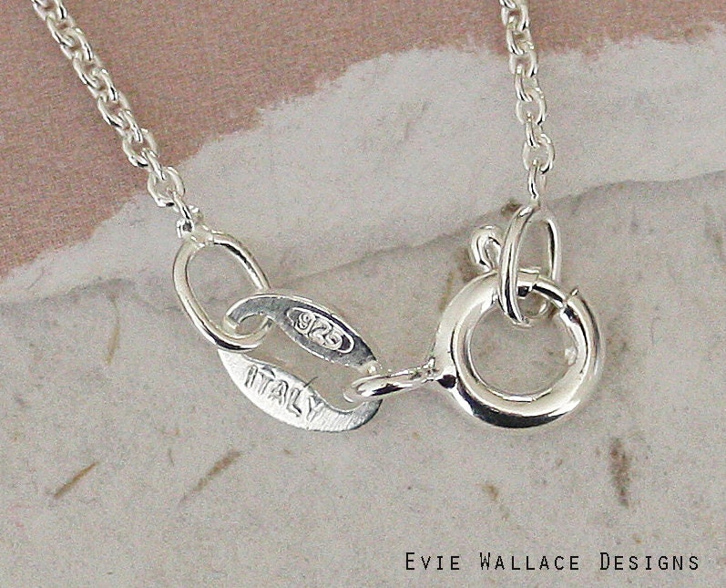 Onyx Pendant / Small Oval Necklace / Sterling Silver