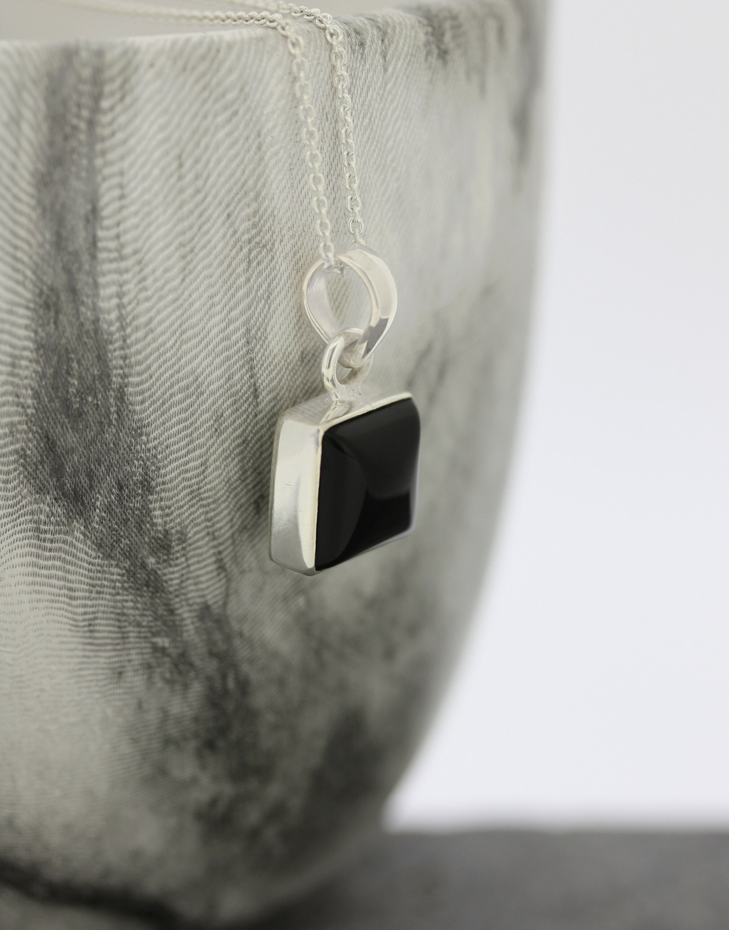 Black Square Pendant Etsy Canada