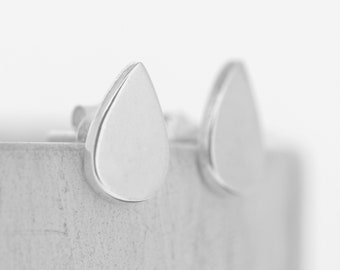 Sterling Silber Teardrop Ohrstecker: Einfache Ohrringe