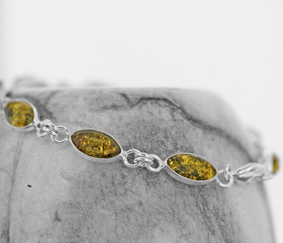 Green baltic amber jewelry sale