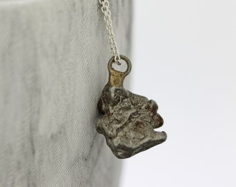 Campo Del Cielo Iron Meteorite Necklace / Iron Meteorite Pendant / Meteor / Meteoroid / Space Rock / Genuine Authentic Argentina