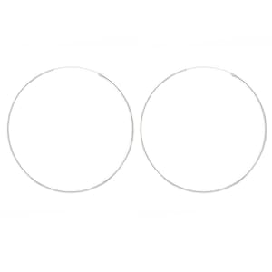 Sterling Silver hoops / 1.5mm 2mm  wide hoops / Sterling Silver / Thin hoop earrings / hoop earrings 70MM / 60MM / 50MM / 40MM / 30MM / 20MM