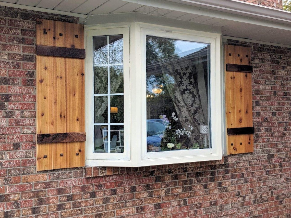 Exterior Solid Wood Shutters Etsy