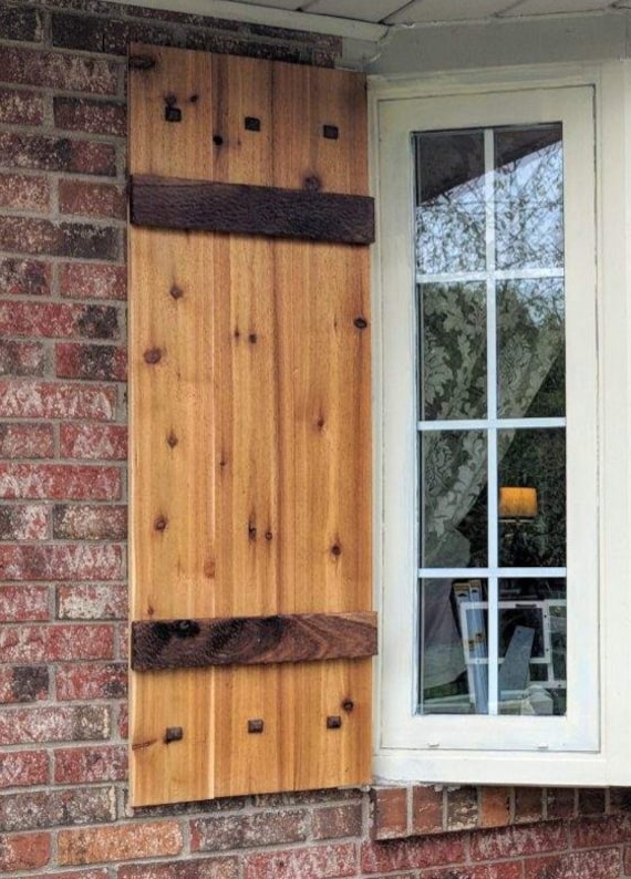 Exterior Solid Wood Shutters Etsy