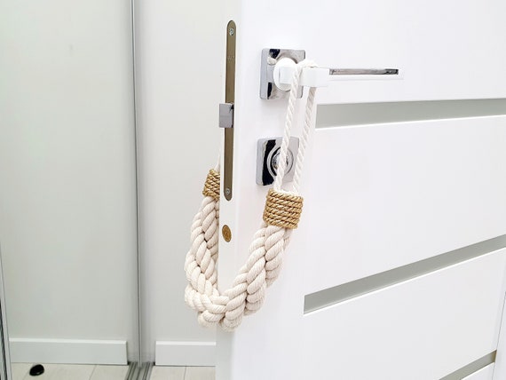 Buy Door Stop Thick Rope braided Chunky White Cotton Rope gold