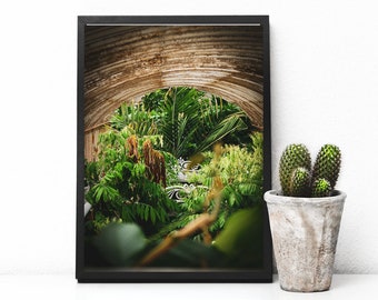 Photography Palm Trees House, Kew Gardens, Physical print, wall art, gift