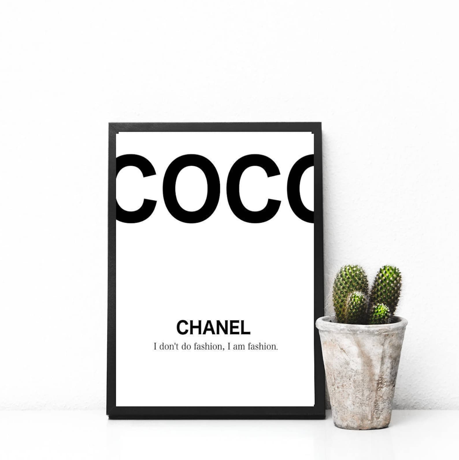 Printable quote Coco Chanel printable wall art typography | Etsy