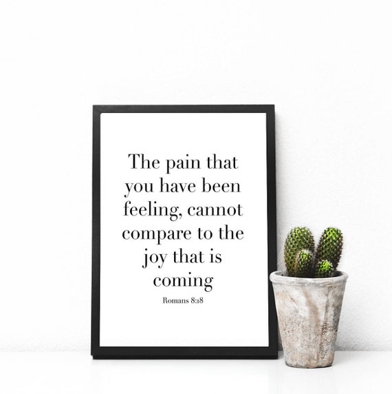 Printable Bible Verse Romans 8:18 Printable Wall Art | Etsy