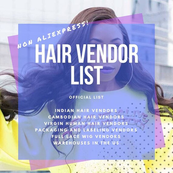 Hair vendor list and business start up guide for launching a Etsy