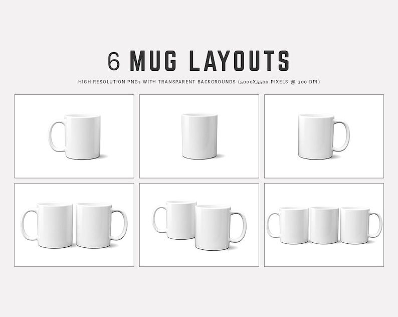 Download 11 oz Full Wrap Mug Mockup Blanks Coffee Cup Mockup White | Etsy