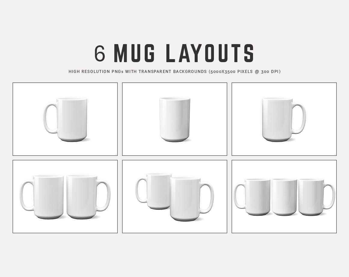 Download 15 oz Full Wrap Mug Mockup Ceramic Mug Blank Coffee Cup | Etsy